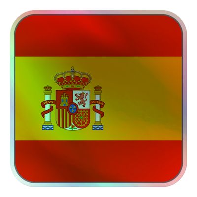 Spain Flag Holographic Sticker