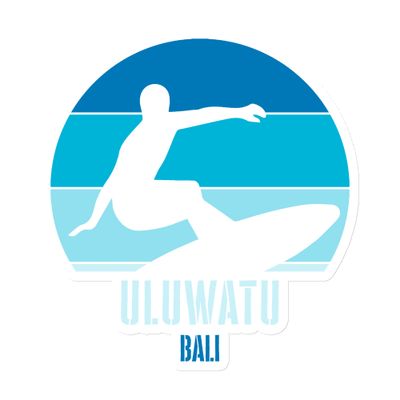 Surfing Uluwatu Bali, Indonesian Surfer Blue Magnet