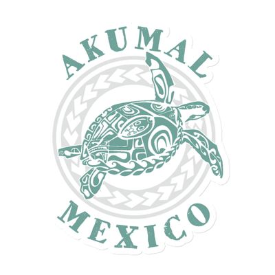 Akumal Mexico Tribal Tattoo Sea Turtle Magnet