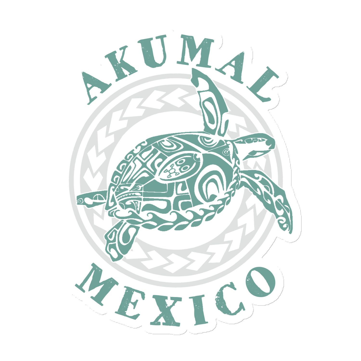Akumal Mexico Tribal Tattoo Sea Turtle Magnet