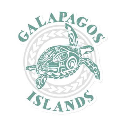 Galapagos Islands Tribal Tattoo Sea Turtle Magnet