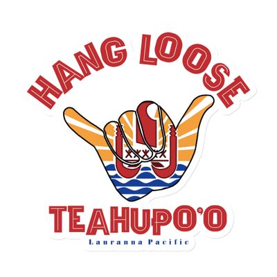 Teahupoo Shaka Hang Loose Tahiti Flag Magnet