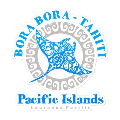 Bora Bora Tahiti Manta Ray Tribal Tattoo Sticker