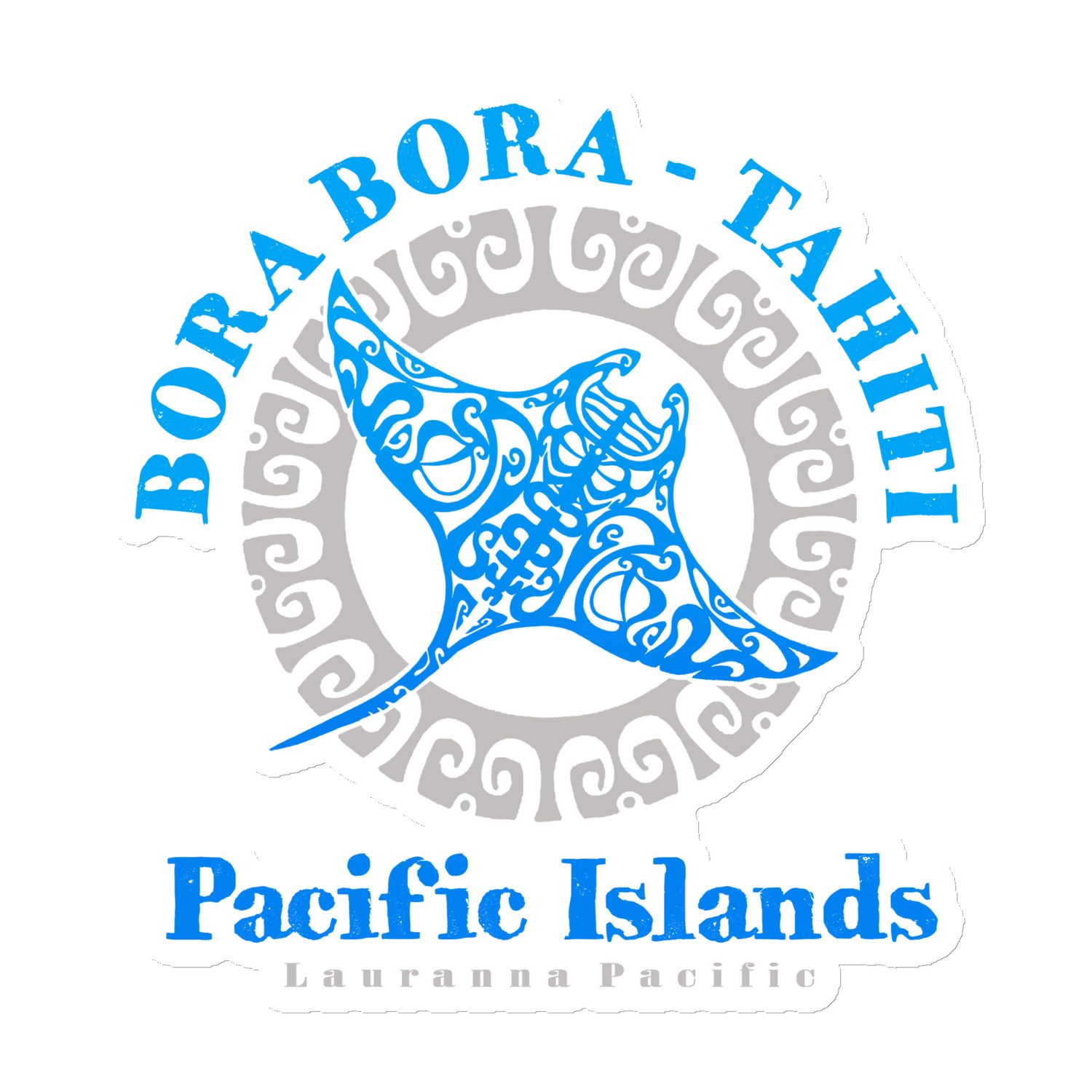 Bora Bora Tahiti Manta Ray Tribal Tattoo Magnet
