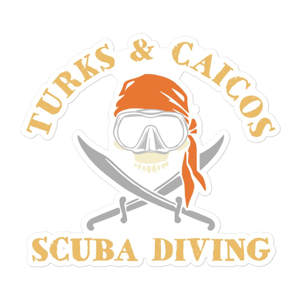 Turks and Caicos Pirate Scuba Diver Sticker