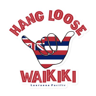 Waikiki Shaka Hang Loose Hawaiian Flag Magnet