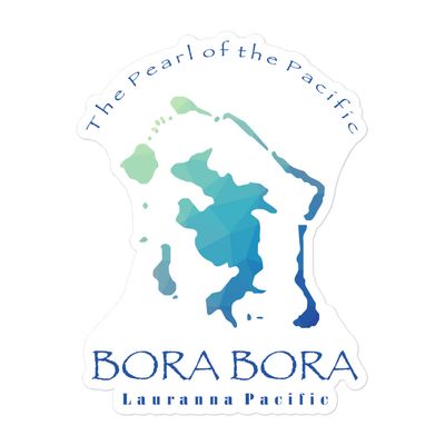 Map of Bora Bora Sticker