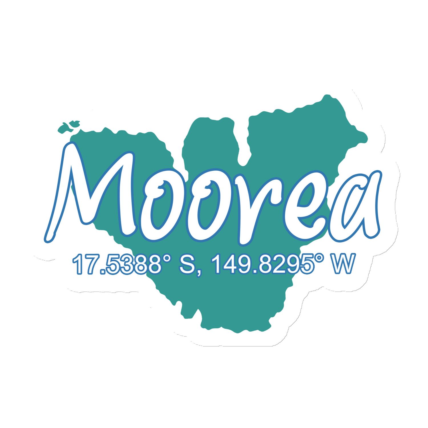 Moorea Island Coordinates Magnet