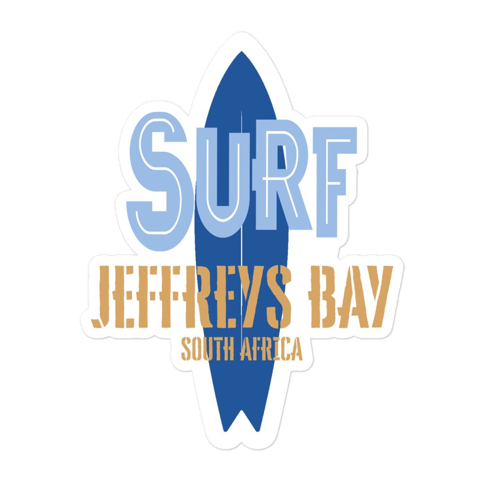 Surf Jeffreys Bay, Surfing Jeffreys Bay in South Africa, Surfboard Sticker