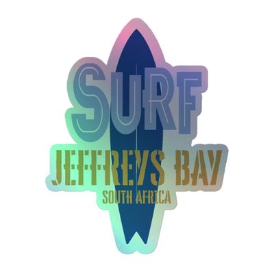 Surf Jeffreys Bay, Surfing Jeffreys Bay in South Africa, Surfboard Holographic Sticker