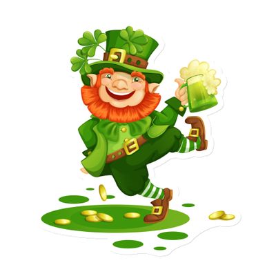 St. Patrick&#39;s Day Dancing Leprechaun Magnet