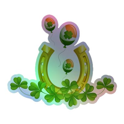 St Patrick&#39;s Day Luck Holographic Sticker