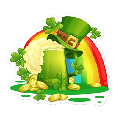 St Patrick&#39;s Day Rainbow Sticker