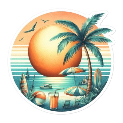 Summer Vacation Vibes (2) Sticker