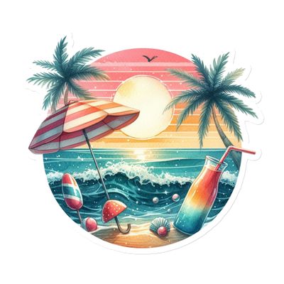 Summer Vacation Vibes (4) Magnet