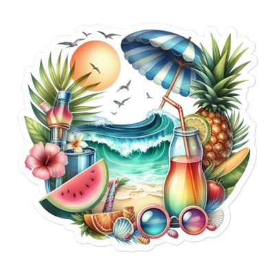 Summer Vacation Vibes (10) Sticker