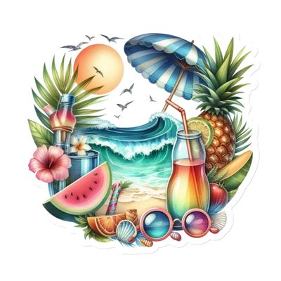 Summer Vacation Vibes (10) Magnet