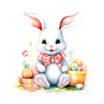 Cute Easter Bunny Magnet
