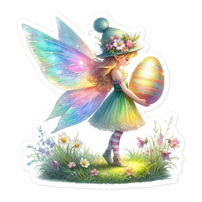 Pretty Easter Fairy Sticker