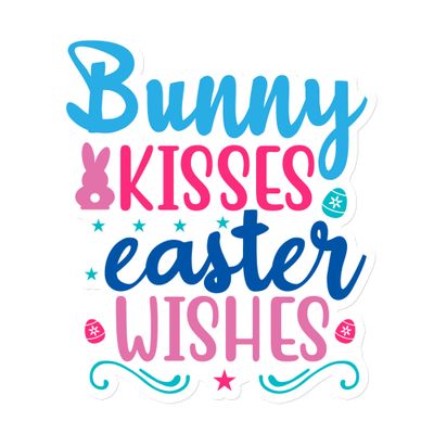 Bunny Kisses Easter Wishes Magnet