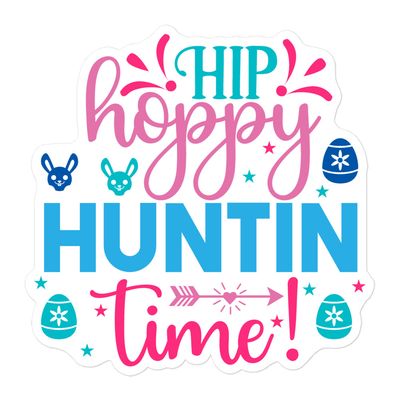 Easter Hip Hoppy Huntin Time Sticker