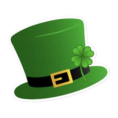 Fun St Patrick&#39;s Day Hat Sticker