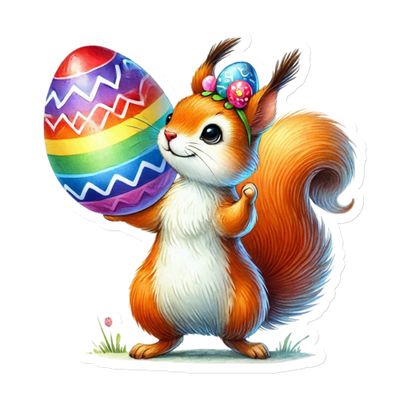 Easter Squirrel Magnet