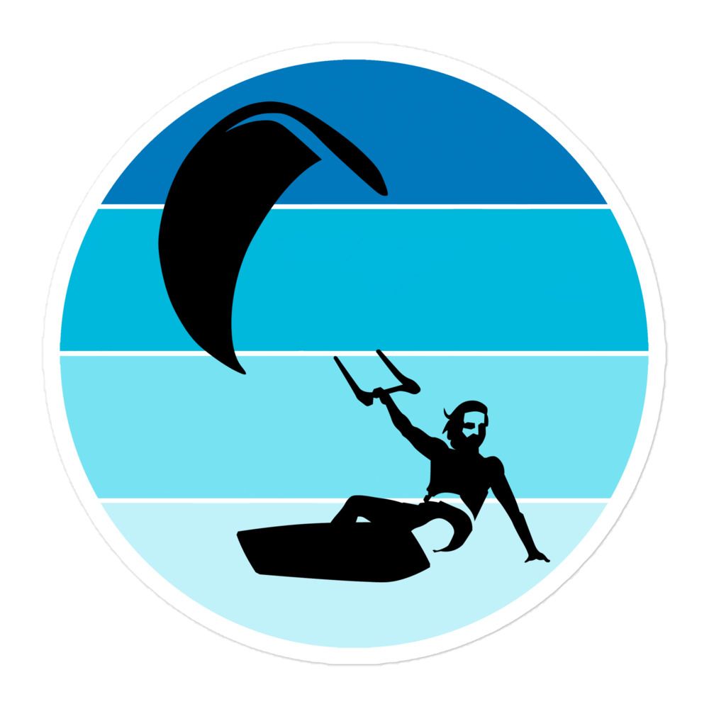 Kitesurfer Blue Design Sticker