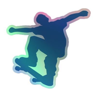Skateboarder Holographic Sticker