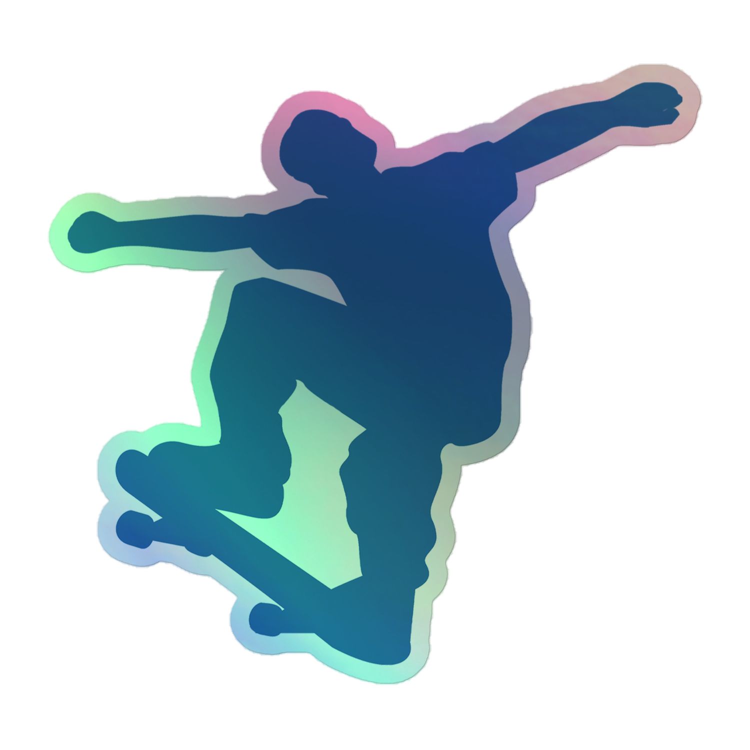 Skateboarder Holographic Sticker