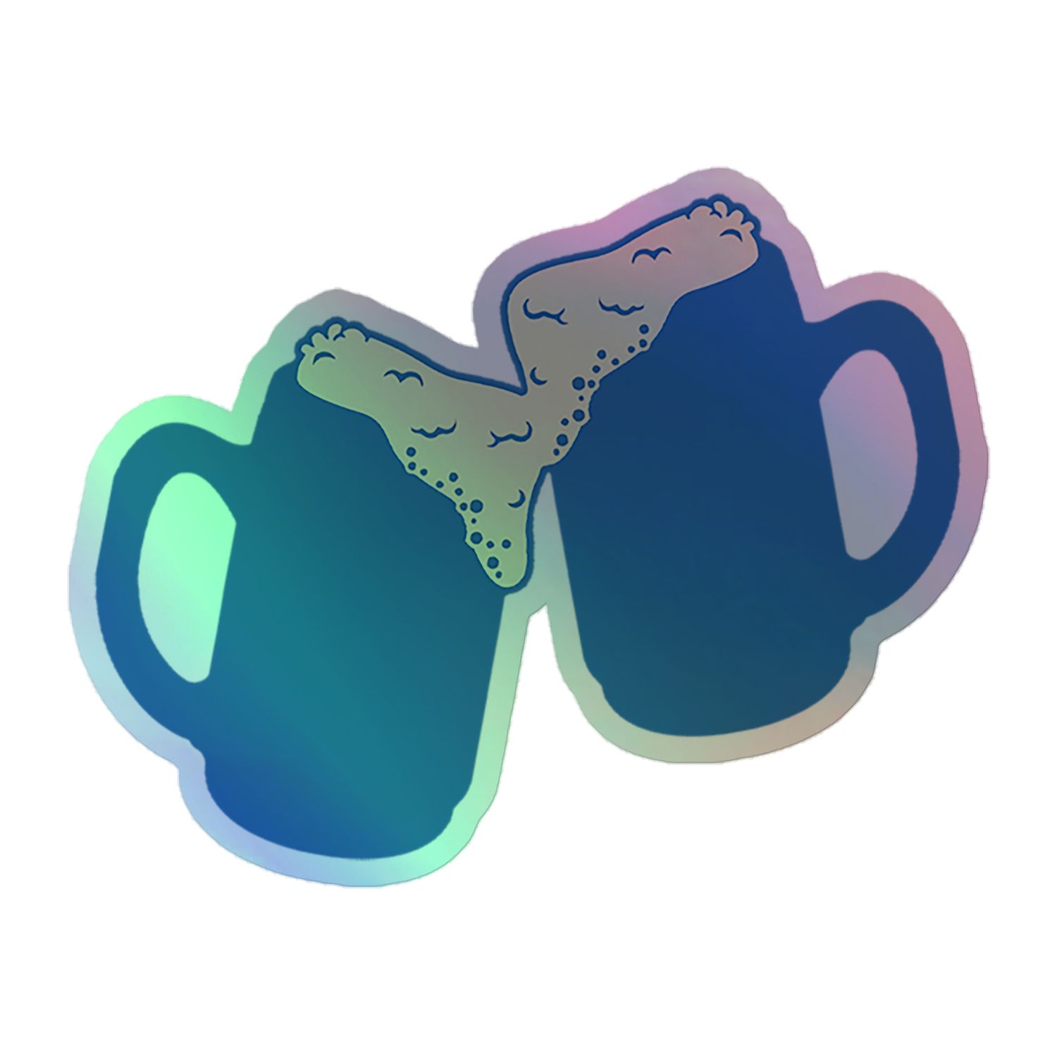 Drinking Party Vibes Holographic Sticker