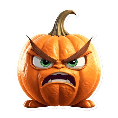 Halloween Angry Pumpkin (1) Magnet