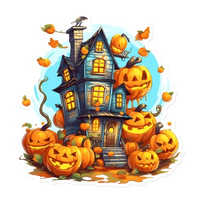Halloween Haunted House (1) Magnet