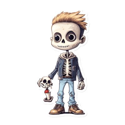 Halloween Skeleton Boy (1) Magnet