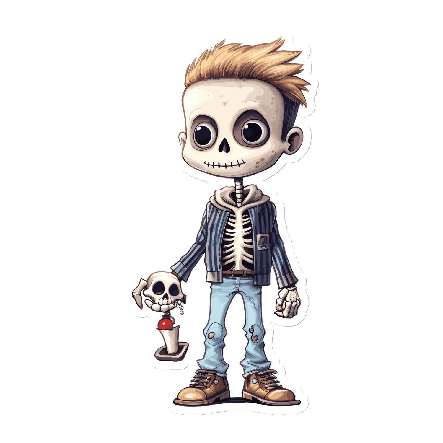 Halloween Skeleton Boy (1) Magnet