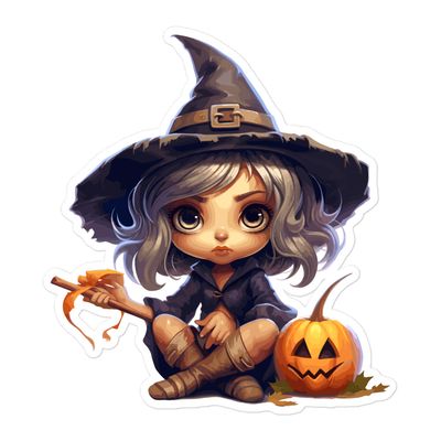 Halloween Witch (1) Sticker