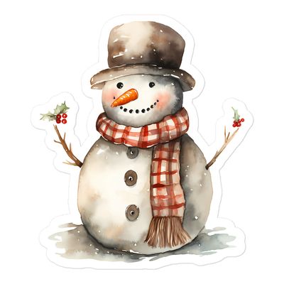 Christmas Snowman (1) Sticker