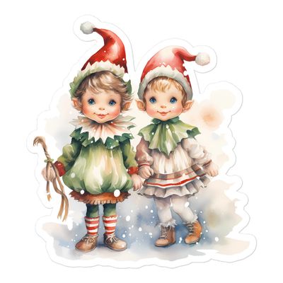 Christmas Elves (1) Sticker