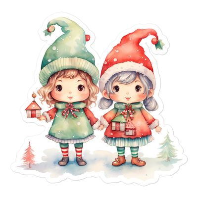 Christmas Elves (2) Sticker