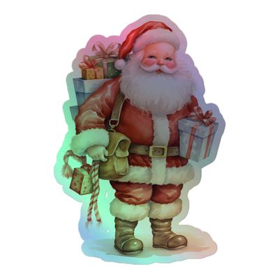 Santa Claus (3) Holographic Sticker