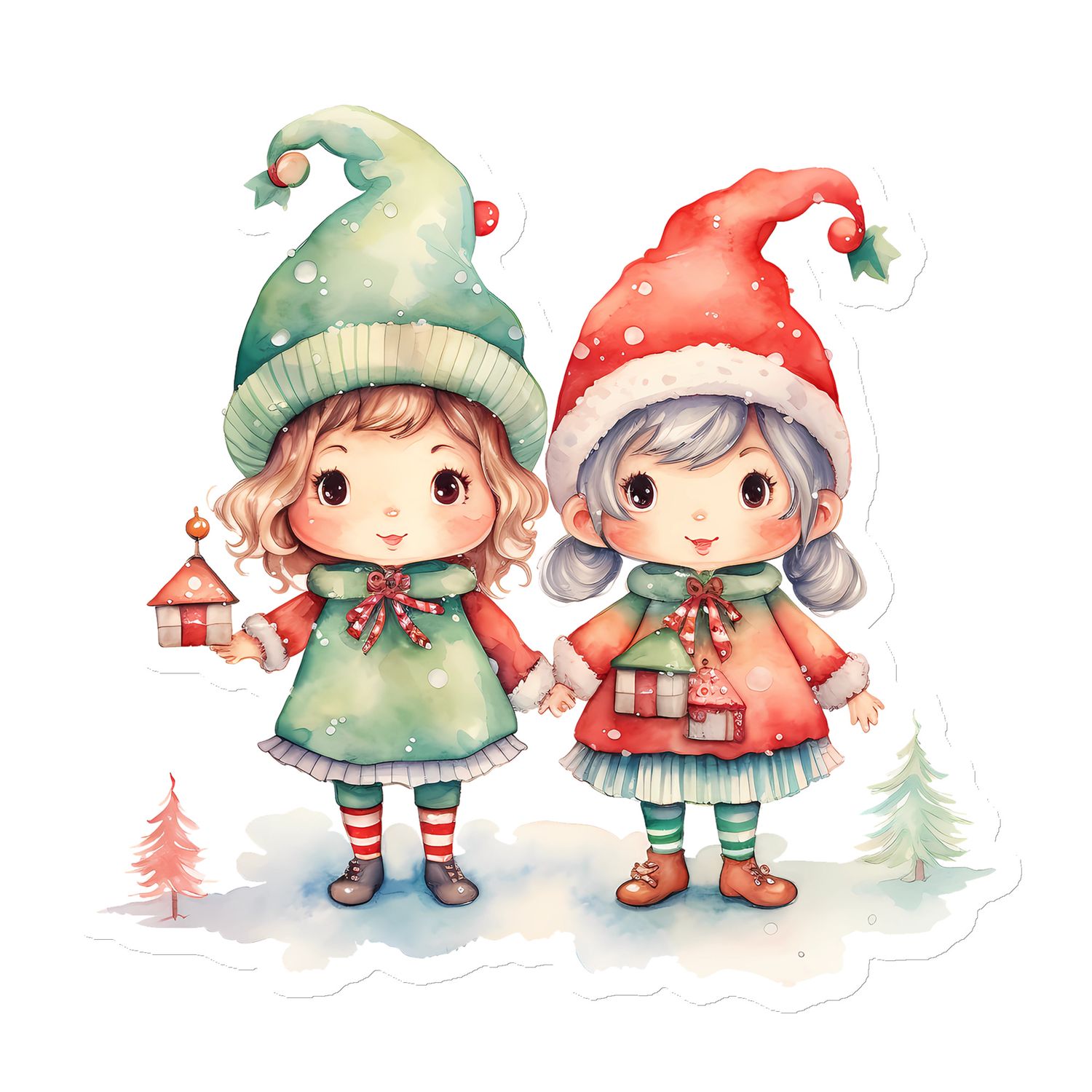 Christmas Elves (2) Magnet