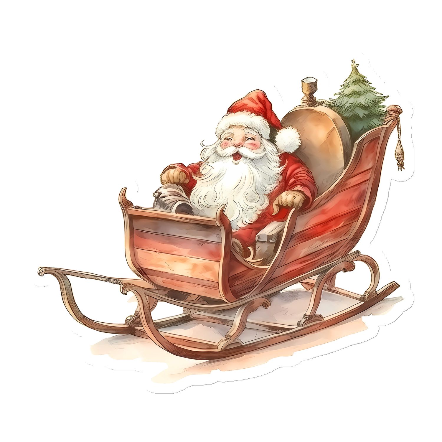 Santa&#39;s Sleigh (1) Magnet