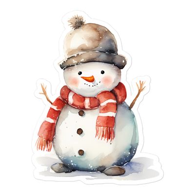 Christmas Snowman (2) Sticker