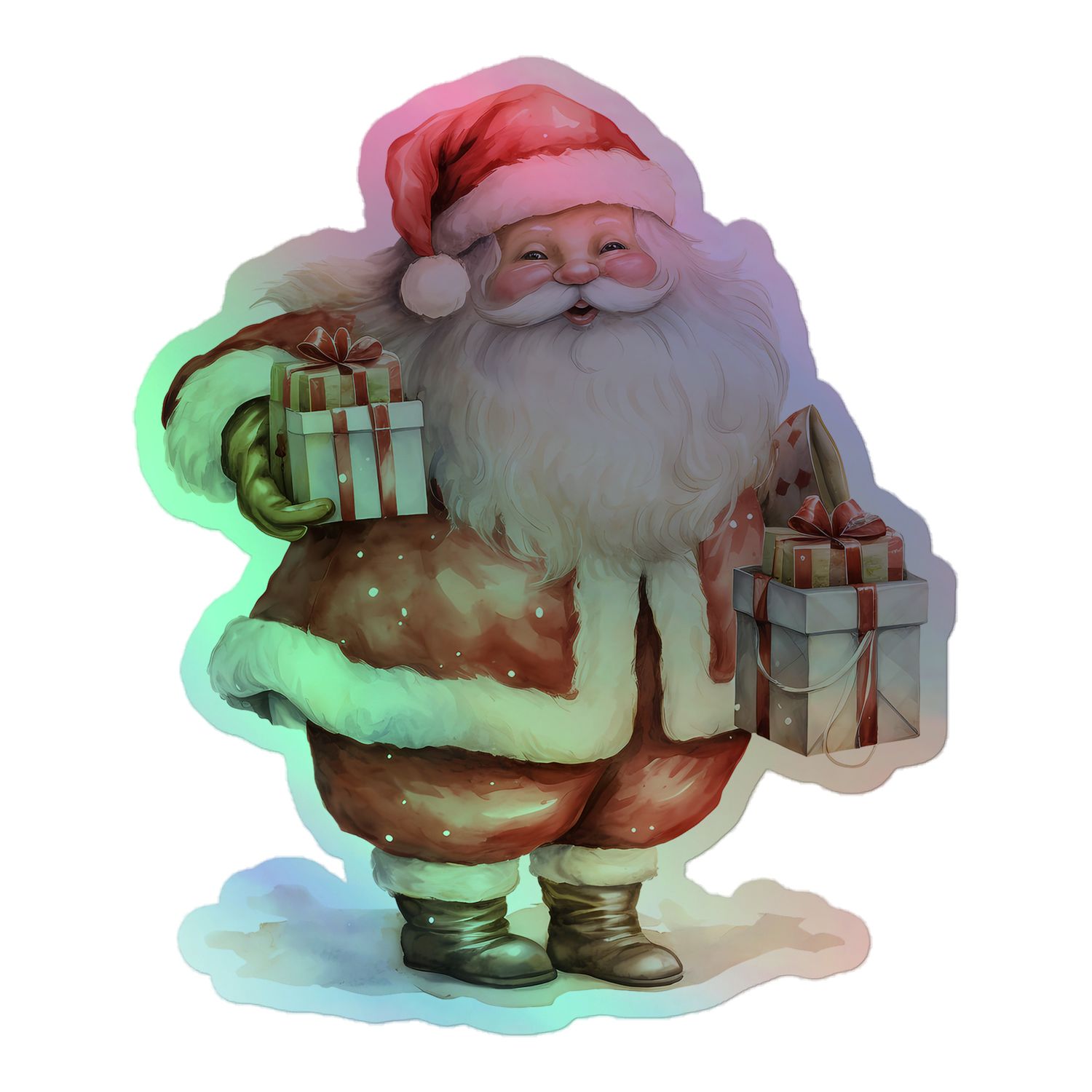 Santa Claus (5) Holographic Sticker