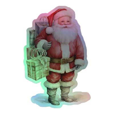 Santa Claus (7) Holographic Sticker