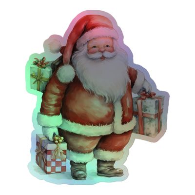 Santa Claus (8) Holographic Sticker