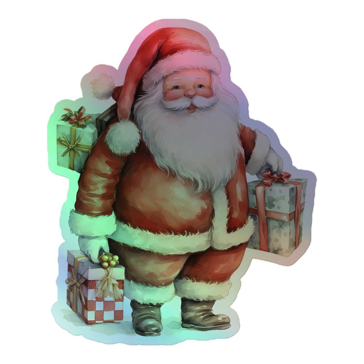 Santa Claus (8) Holographic Sticker