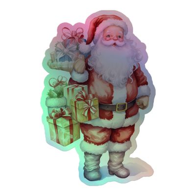 Santa Claus (9) Holographic Sticker
