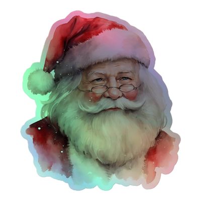 Santa Claus (12) Holographic Sticker