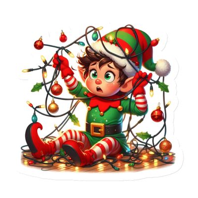 Funny Christmas Elf Magnet